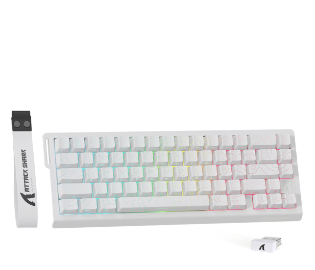 Attack Shark X68PRO HE Wireless Rapid Trigger 8kHz/128kHz Poron biała 6972792470627 - 1349536 - zdjęcie 2
